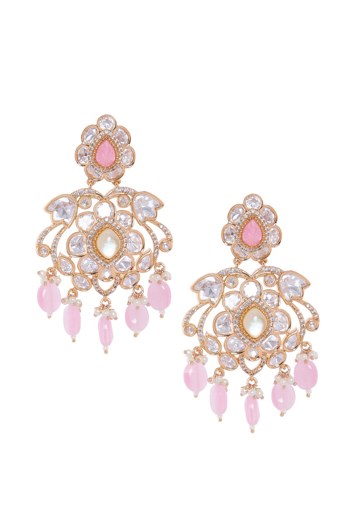 Floral Design Dangler Earrings 