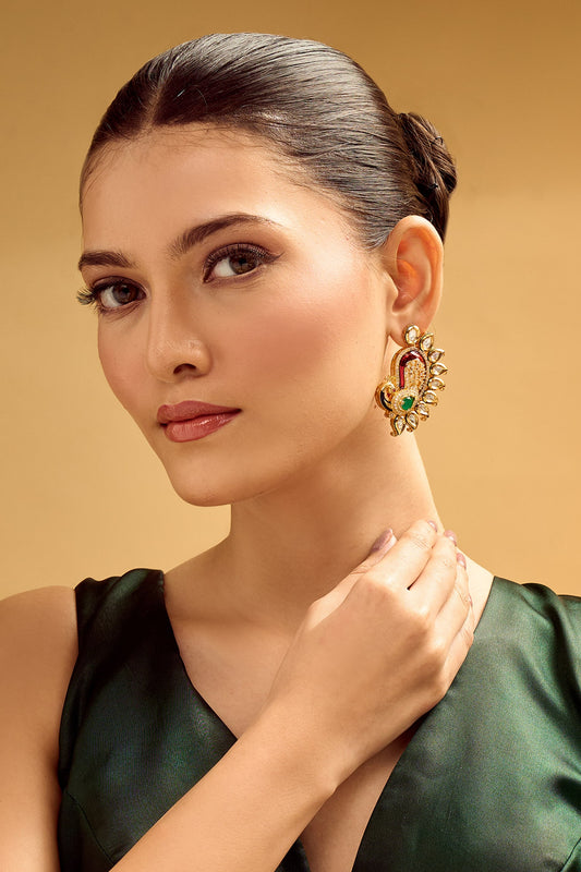 Red & Green Statement Earrings 