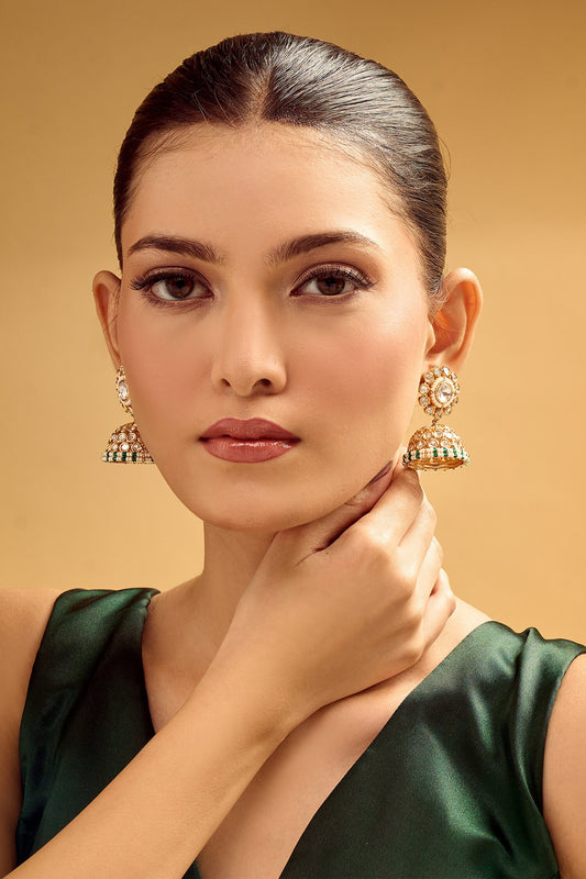 Gold Plated Jhumka Earrings 