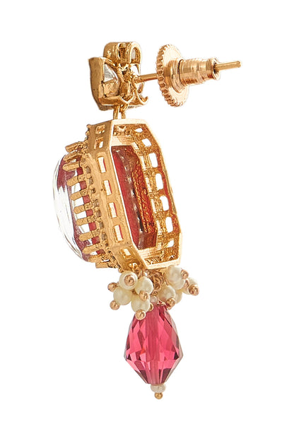Ruby Stone Embellished Jewellery Set 