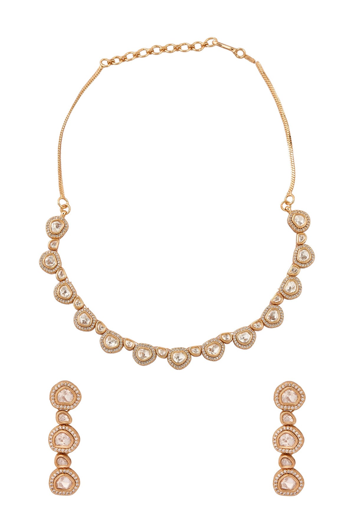Gold and White Jewellery Set 