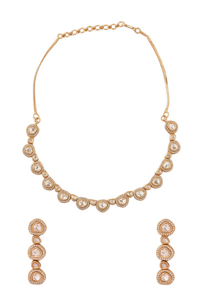 Gold and White Jewellery Set 
