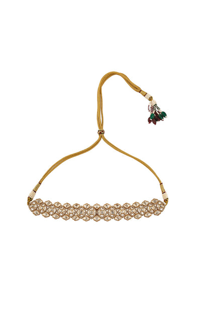 Gold & White Embellished Jewellery Set 