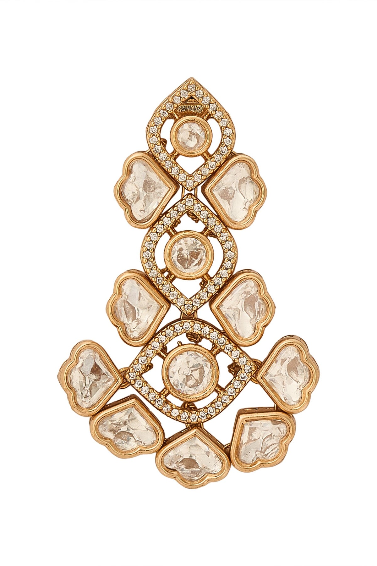 Gold & White Embellished Jewellery Set 
