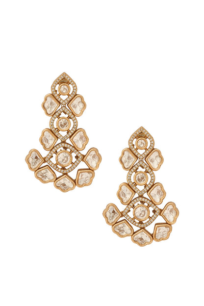 Gold & White Embellished Jewellery Set 