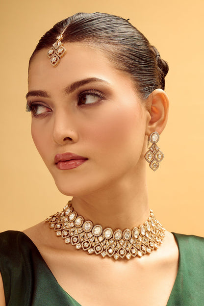 Gold Plated Brass Jewellery Set 
