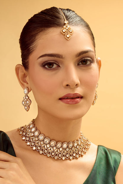 Gold Plated Brass Jewellery Set 
