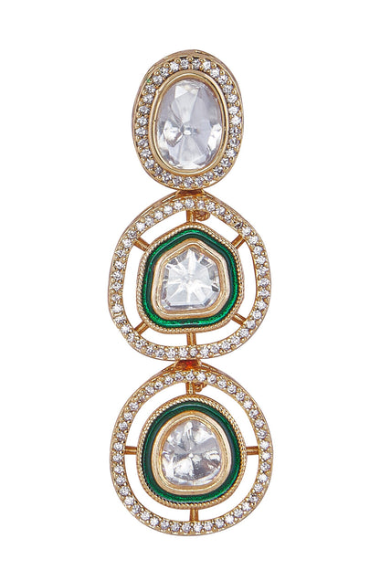 Green & Gold Brass Jewelry Set 