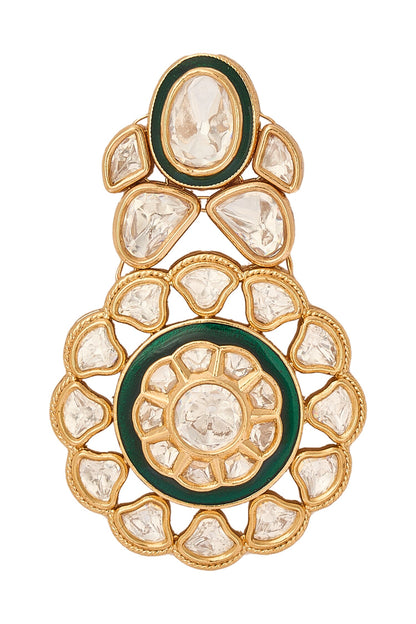 Green & Gold Brass Jewellery Set 