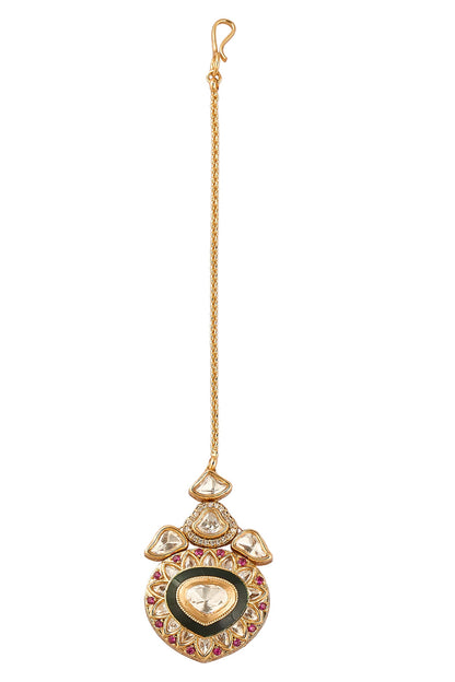 Traditional Green & Ruby Jewellery Set 