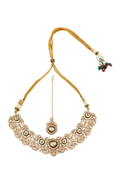 Traditional Green & Ruby Jewellery Set 