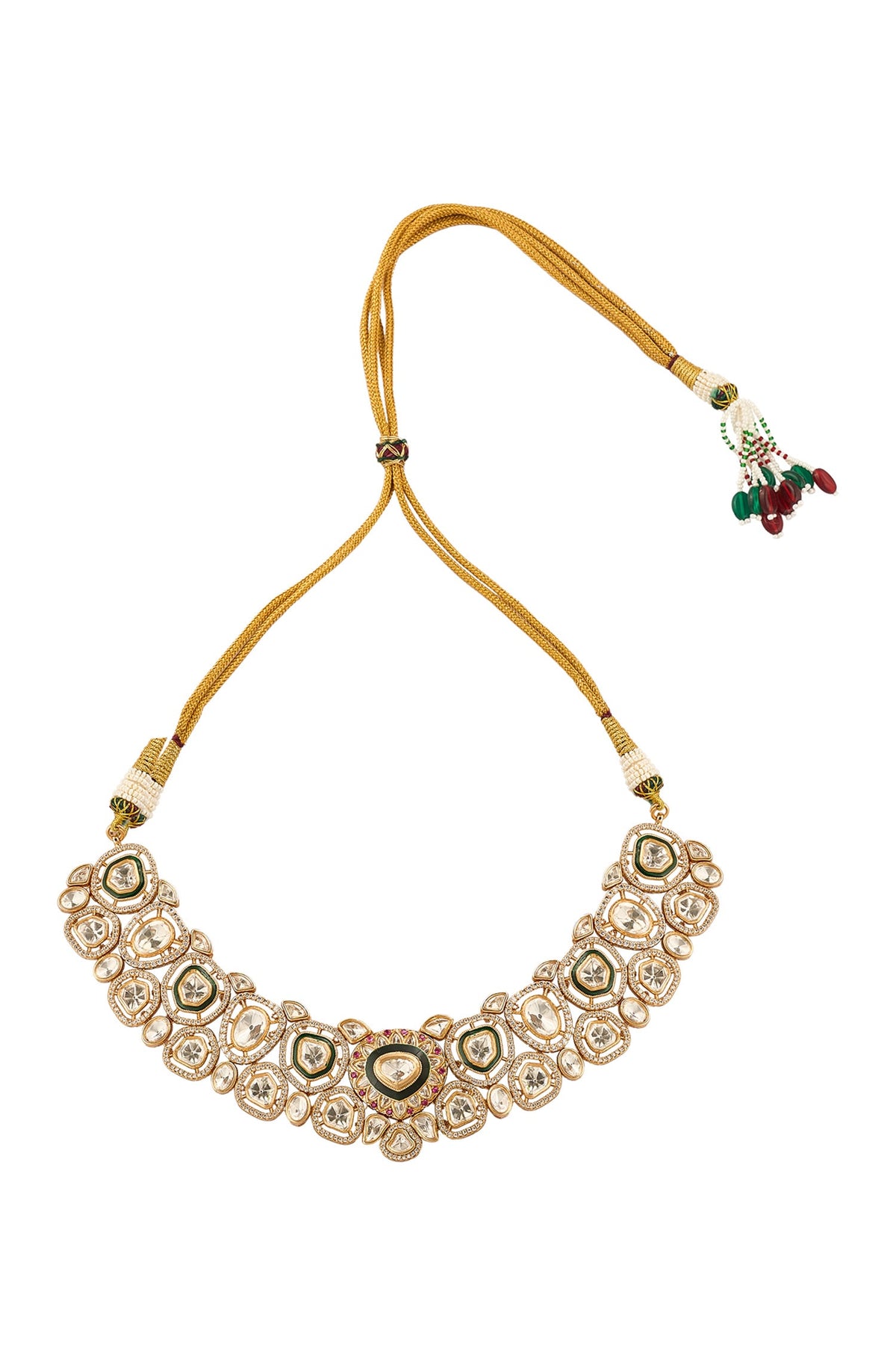 Traditional Green & Ruby Jewellery Set 