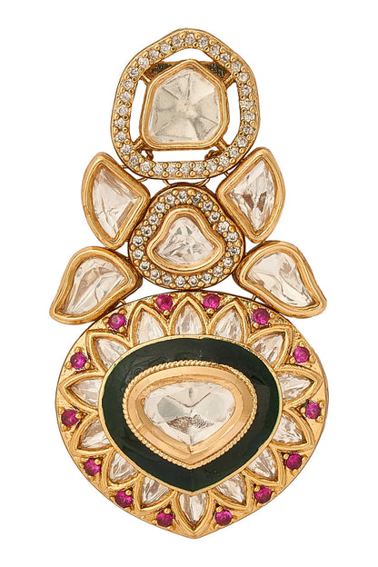 Traditional Green & Ruby Jewellery Set 