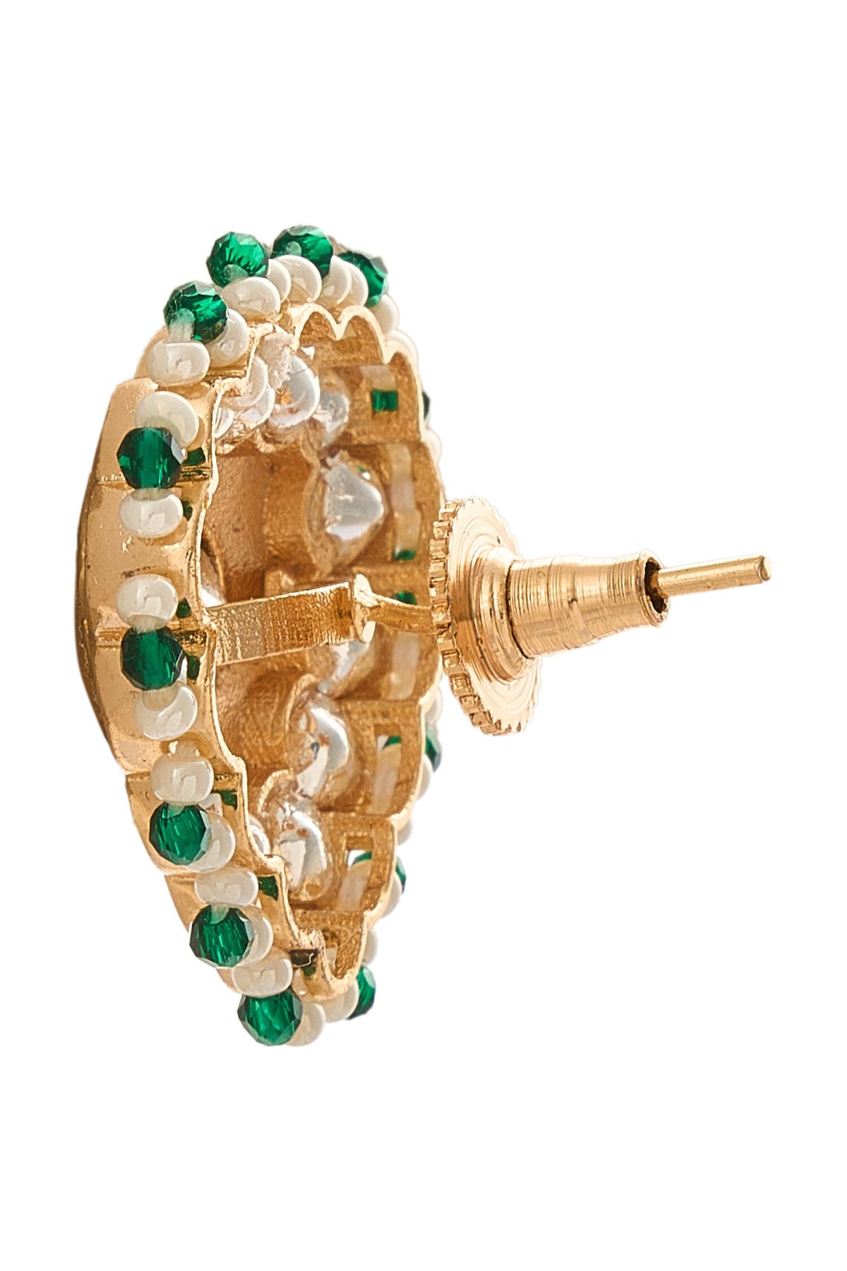 Creme & Green Brass Jewellery Set 