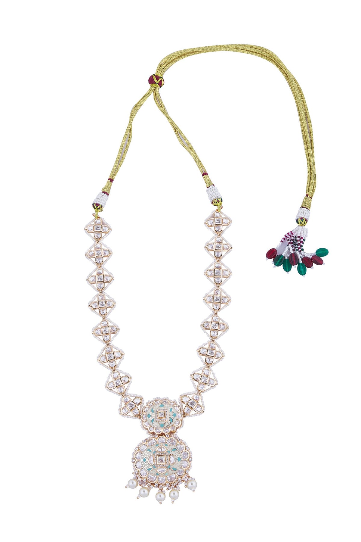 Creme & Mint Brass Jewellery Set 