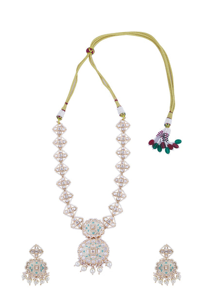 Creme & Mint Brass Jewellery Set 