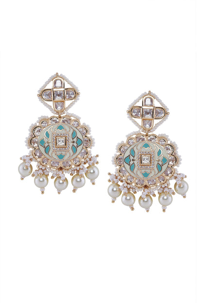 Creme & Mint Brass Jewellery Set 
