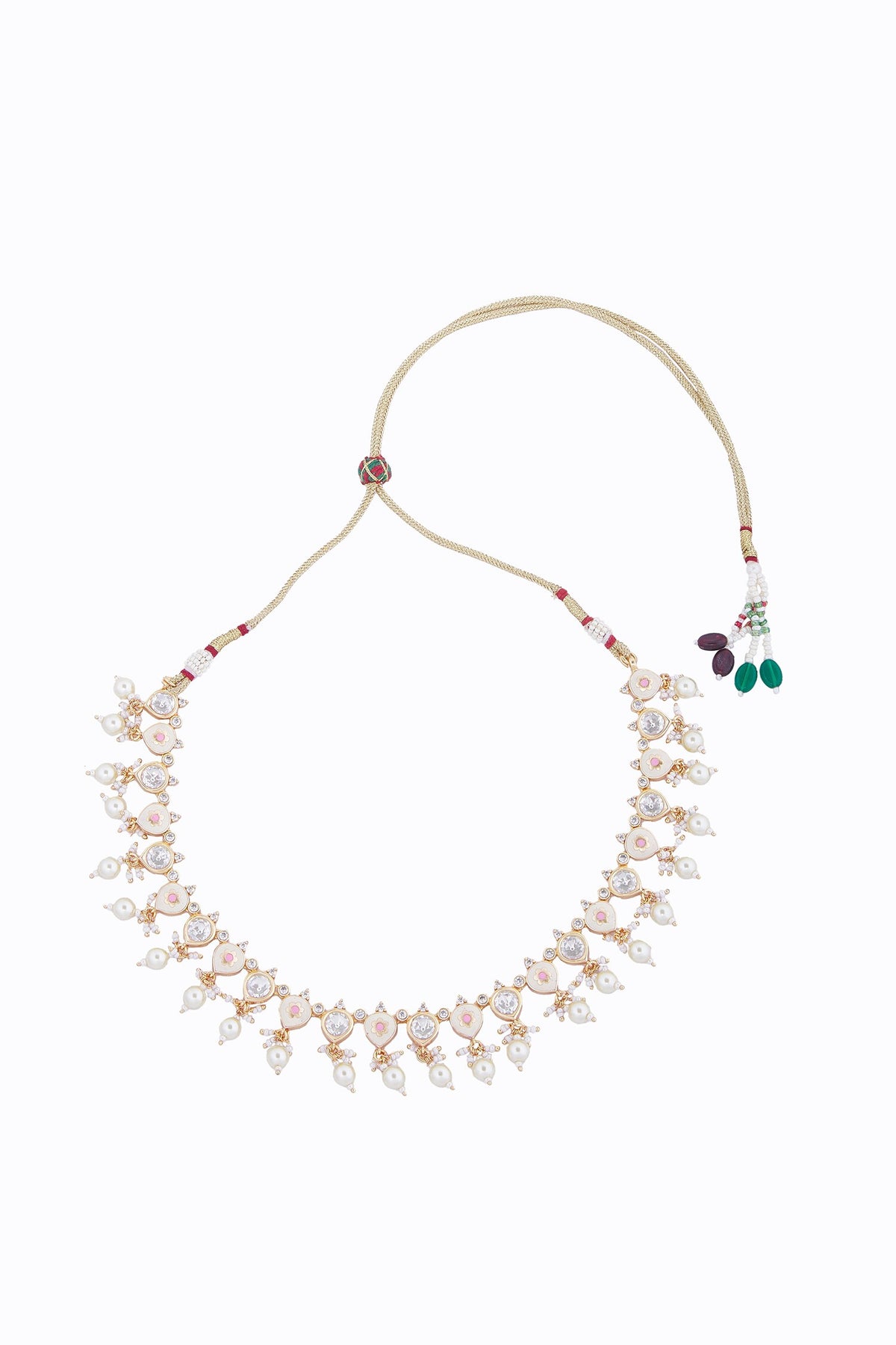 Floral Motif Necklace & Earring Set 