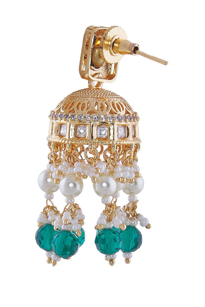Creme Green Brass Jewellery Set 