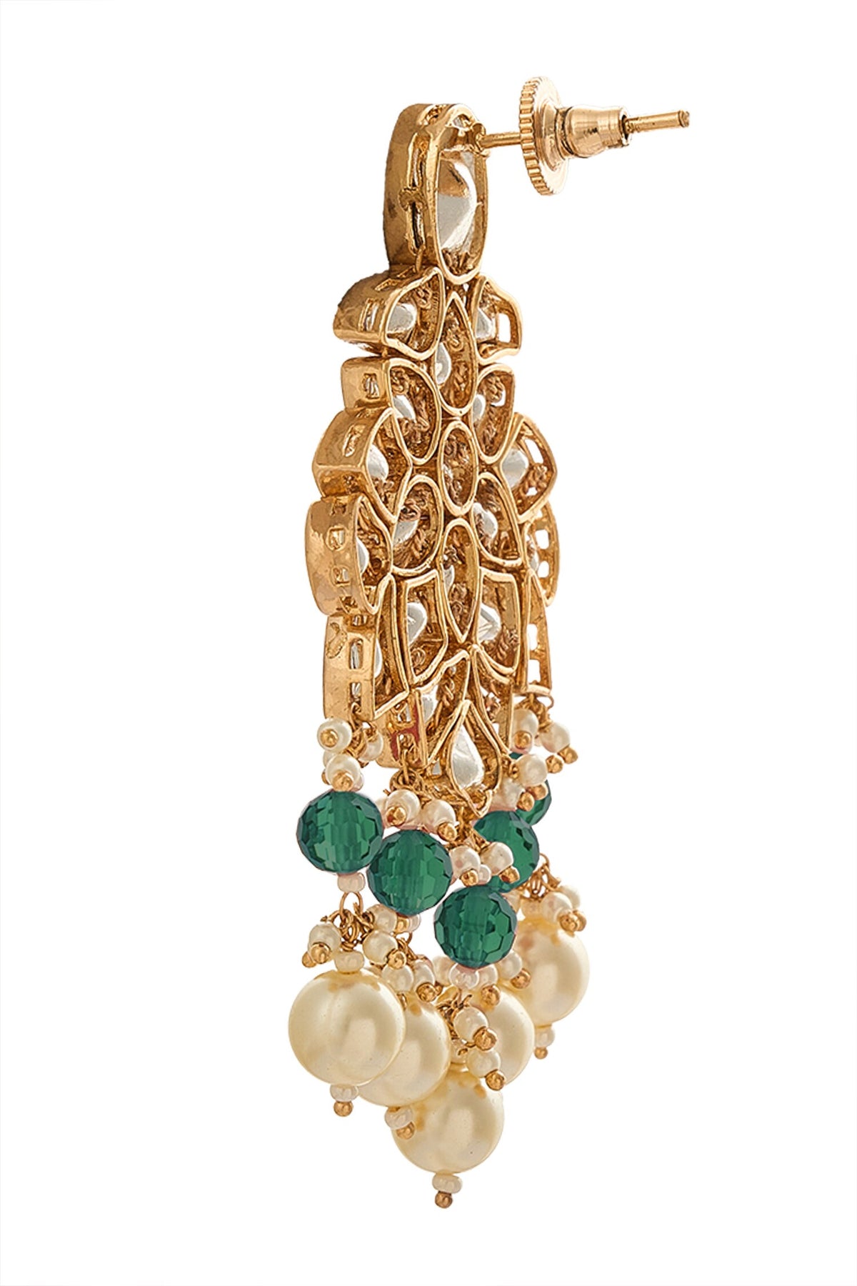 Green Beaded Necklace & Earring Set 