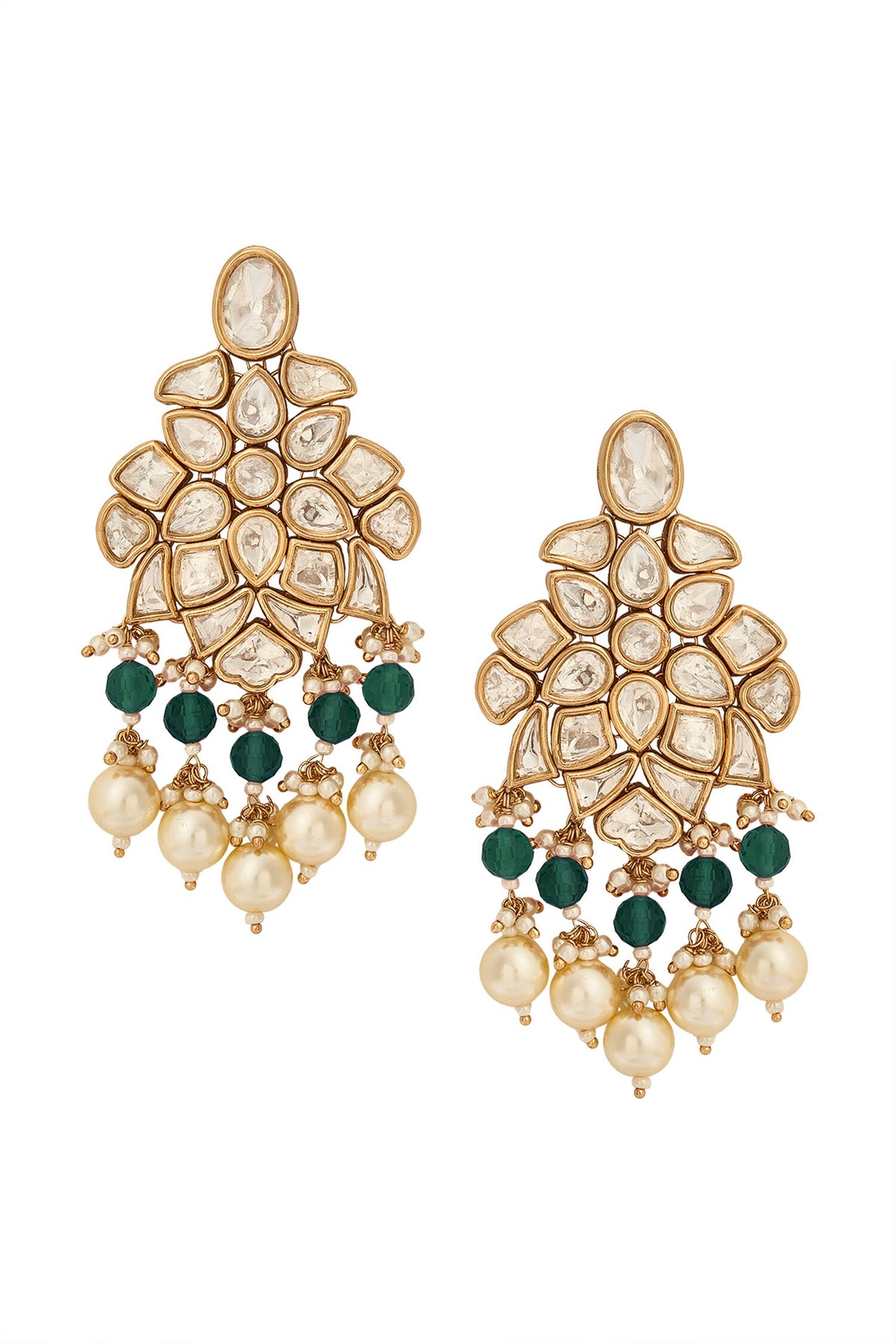 Green Beaded Necklace & Earring Set 