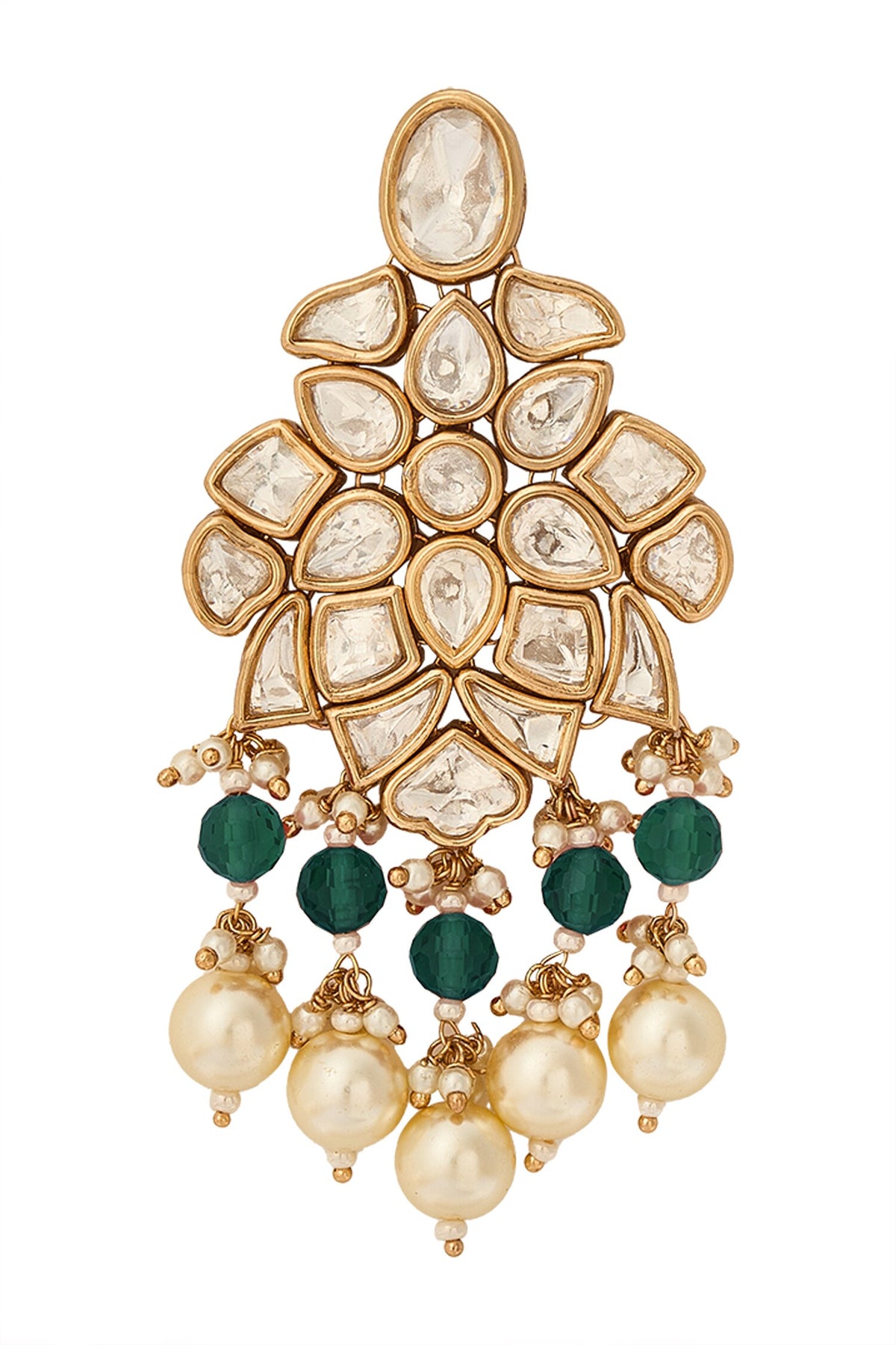 Green Beaded Necklace & Earring Set 