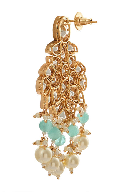 Brass Green Beaded Jewellery Set 
