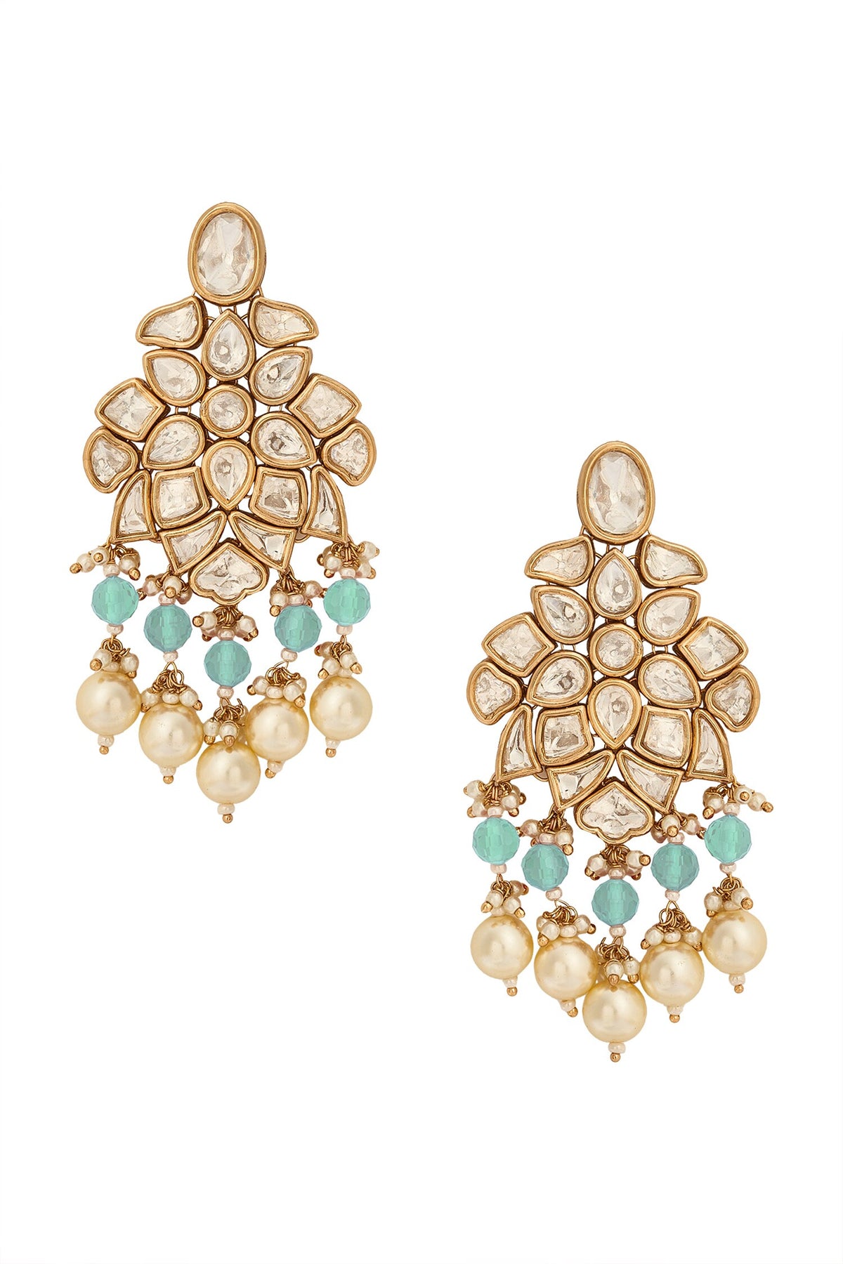 Brass Green Beaded Jewellery Set 