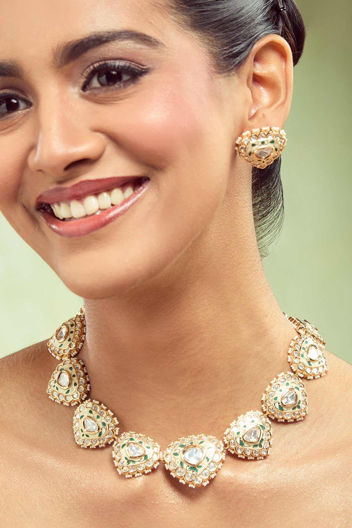Brass Necklace & Earring Set 