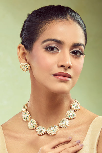 Brass Necklace & Earring Set 