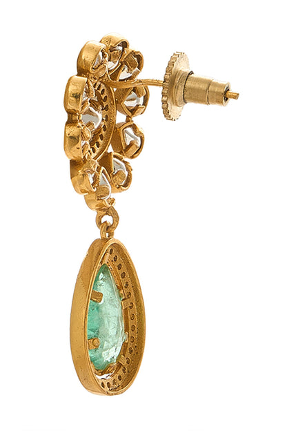 Aqua Gold Necklace & Earring Set 