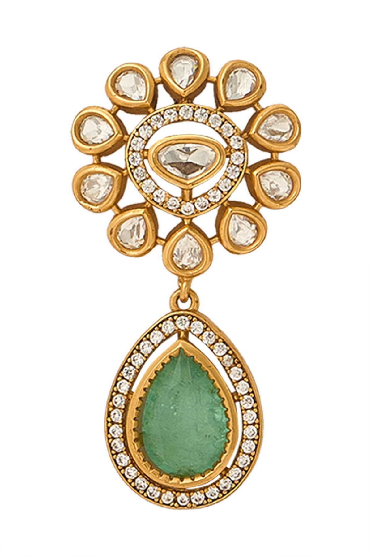Aqua Gold Necklace & Earring Set 