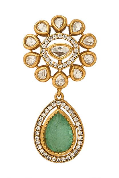 Aqua Gold Necklace & Earring Set 