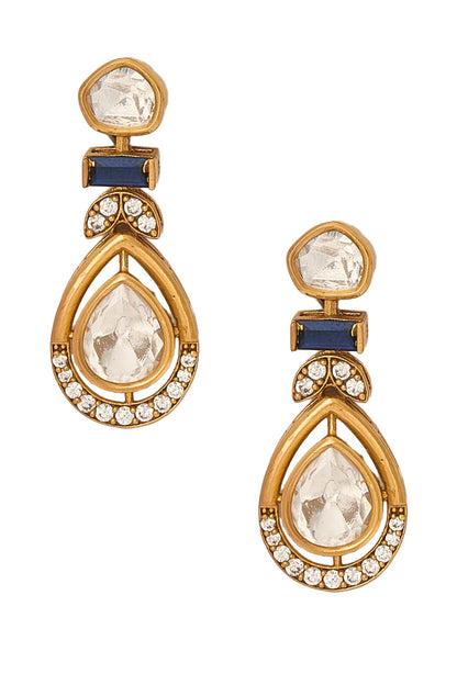 Blue Brass Necklace & Earring Set 