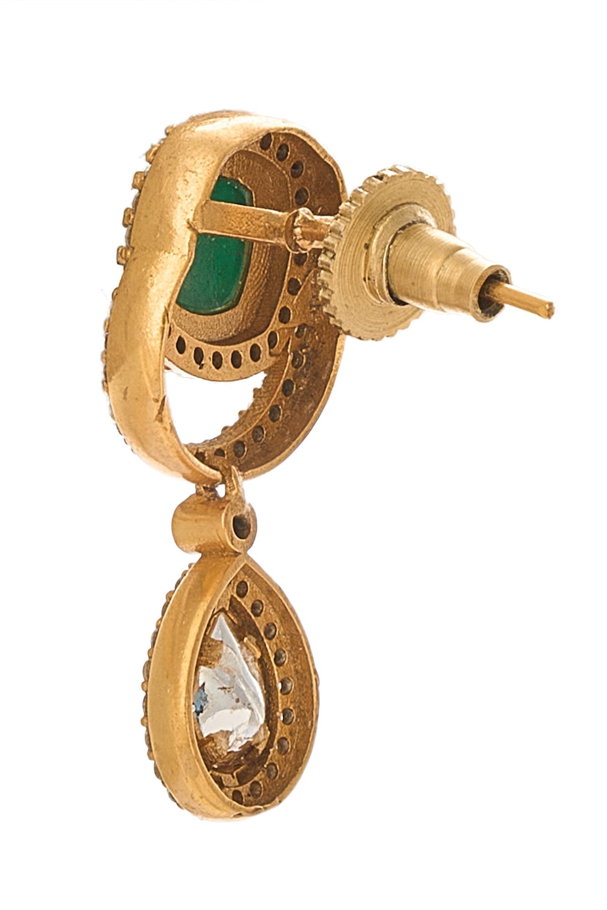 Dark Green Brass Jewellery Set 