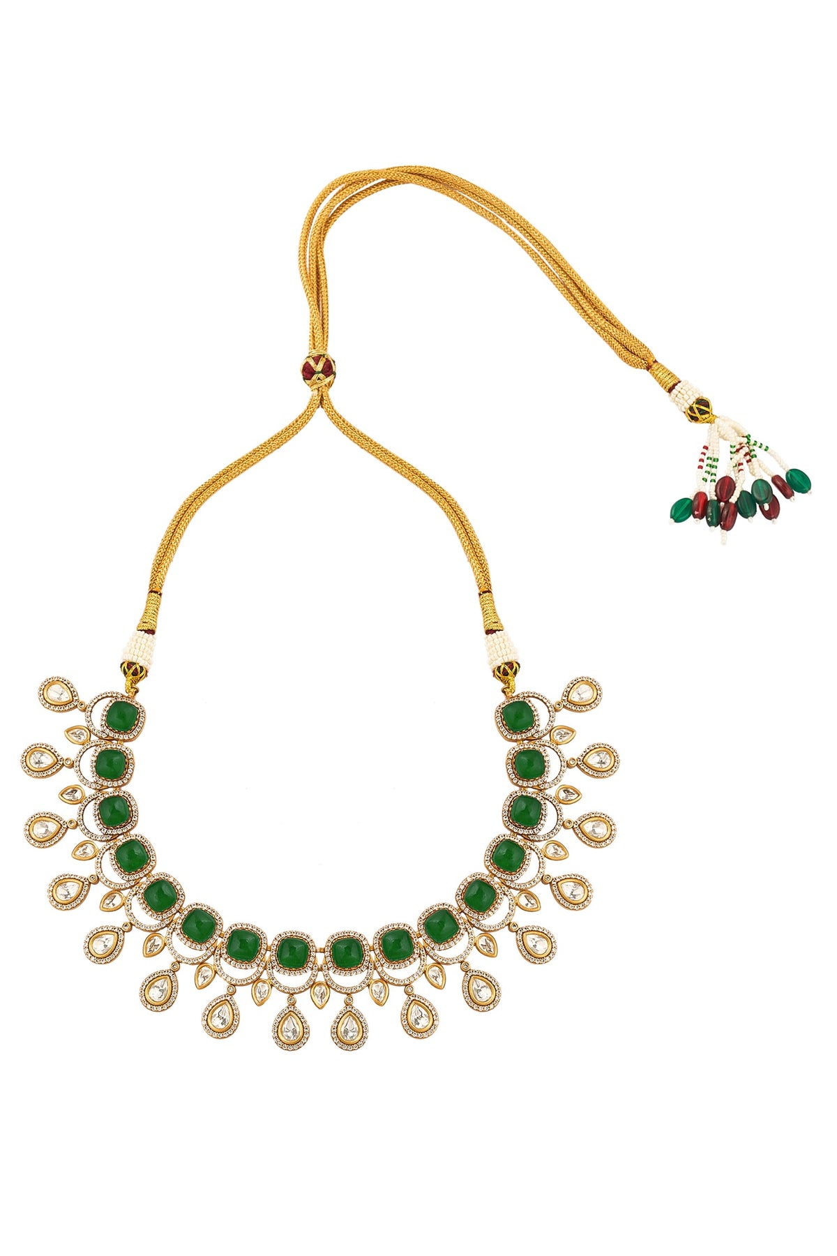 Dark Green Brass Jewellery Set 