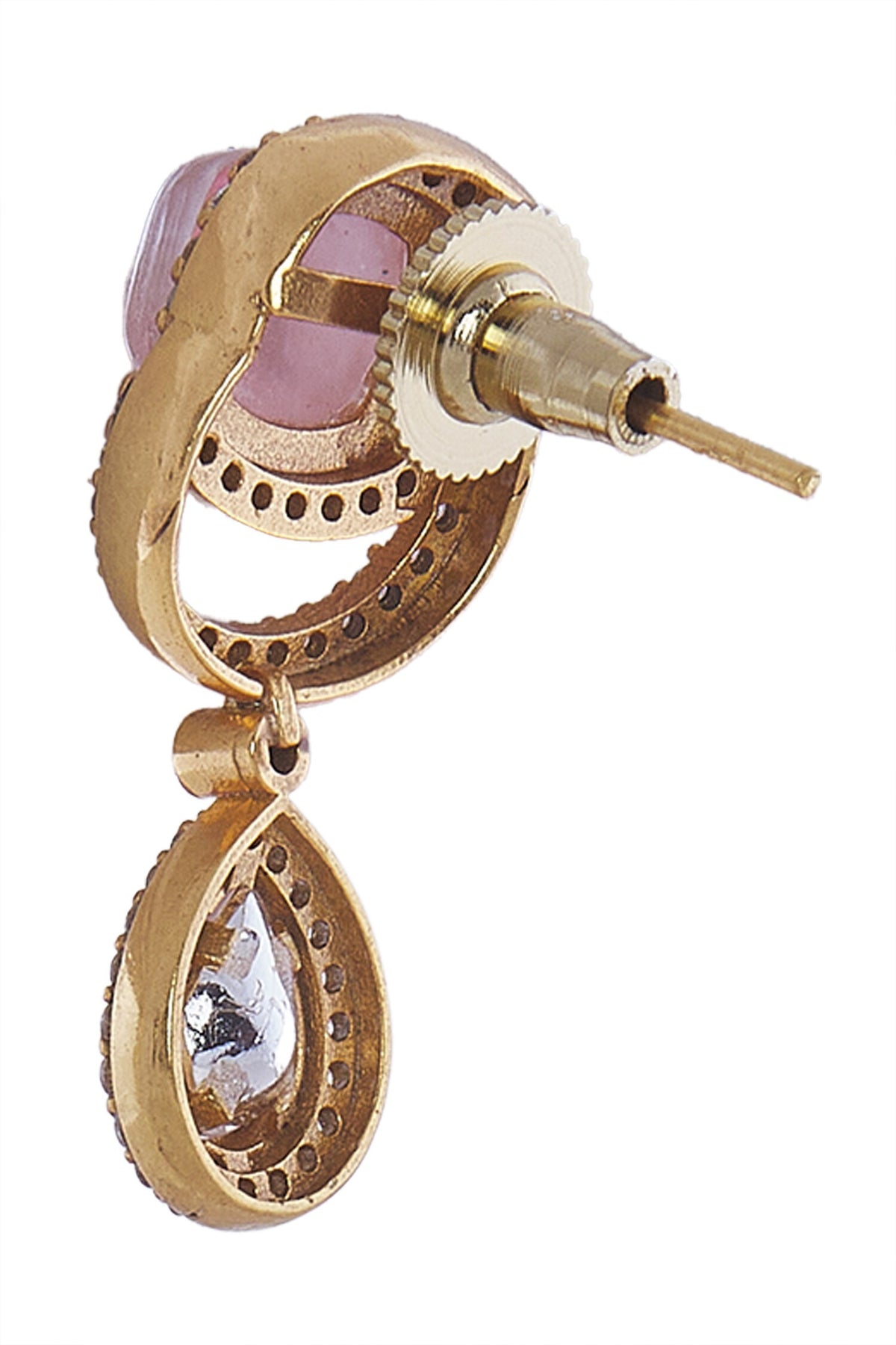 Pink Stone Embellished Jewellery Set 