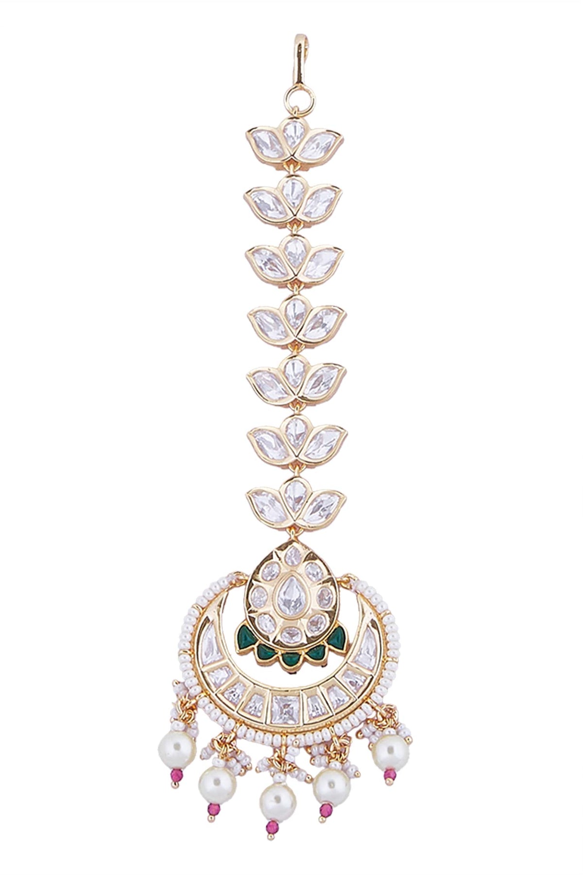 Brass Green & Pink Jewellery Set 
