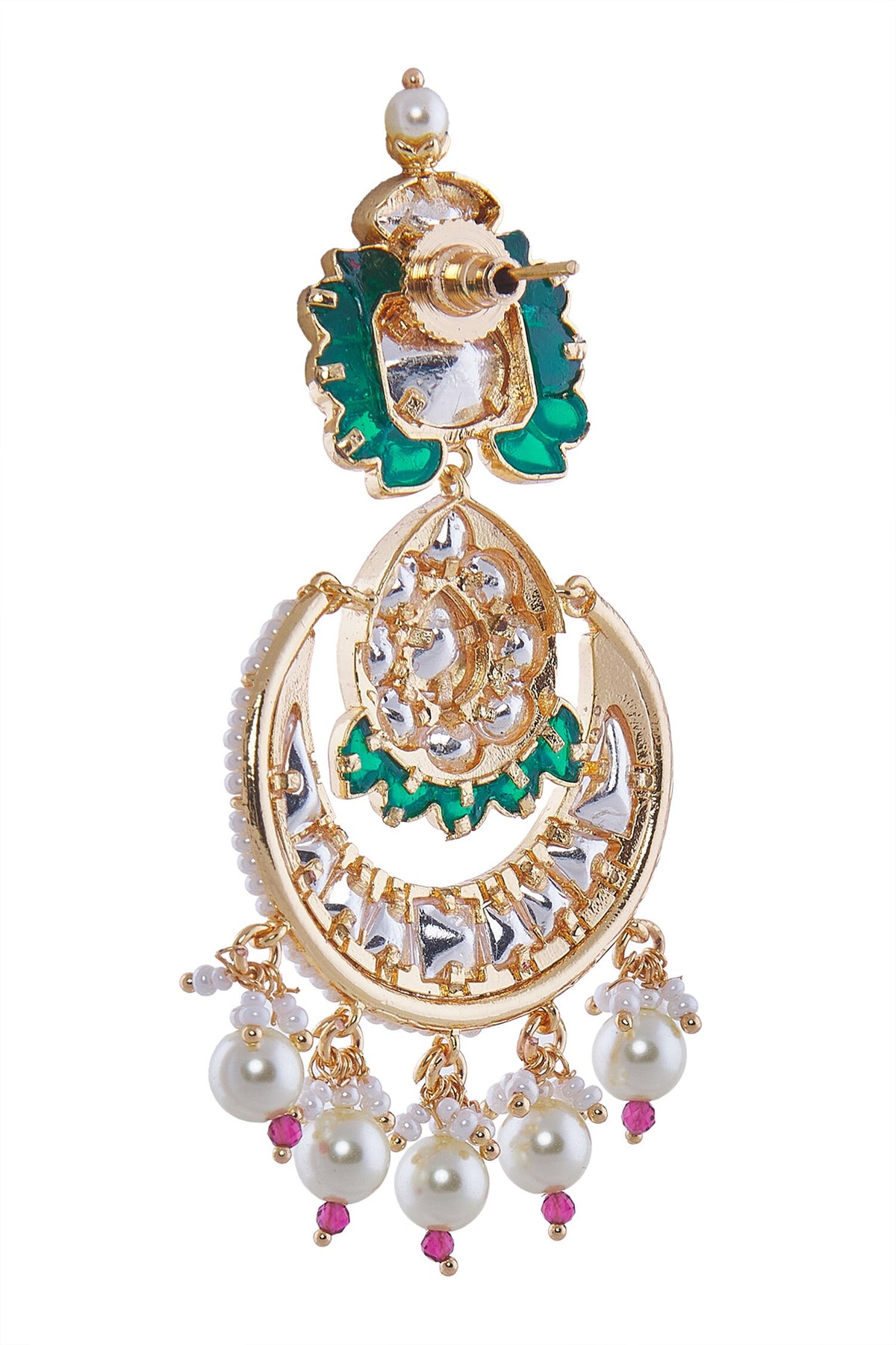 Brass Green & Pink Jewellery Set 