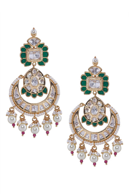 Brass Green & Pink Jewellery Set 