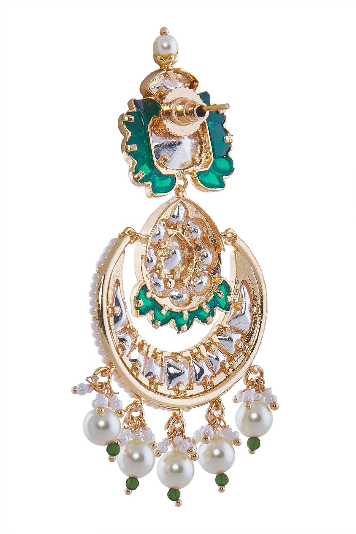 Brass Green & White Jewellery Set 