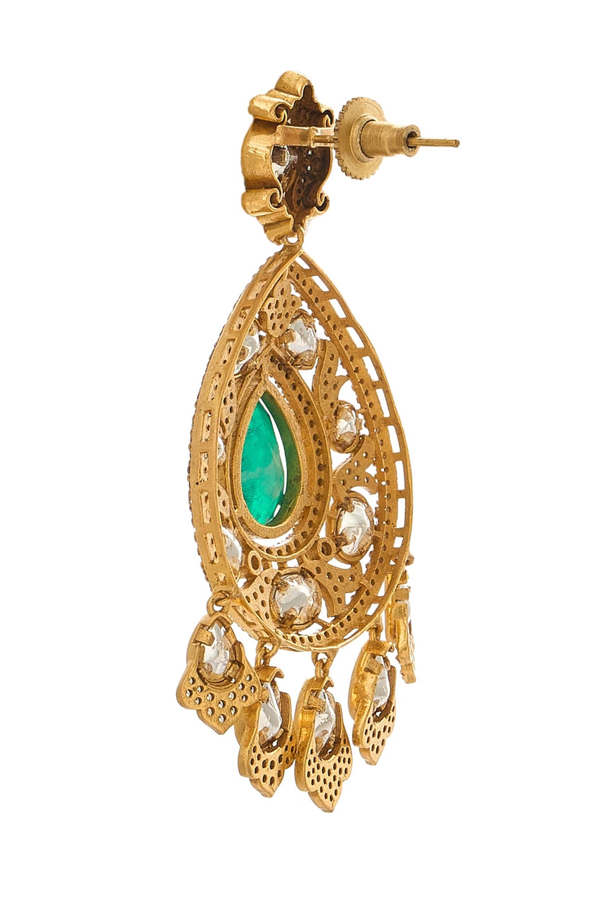 Dark Green Brass Jewellery Set 