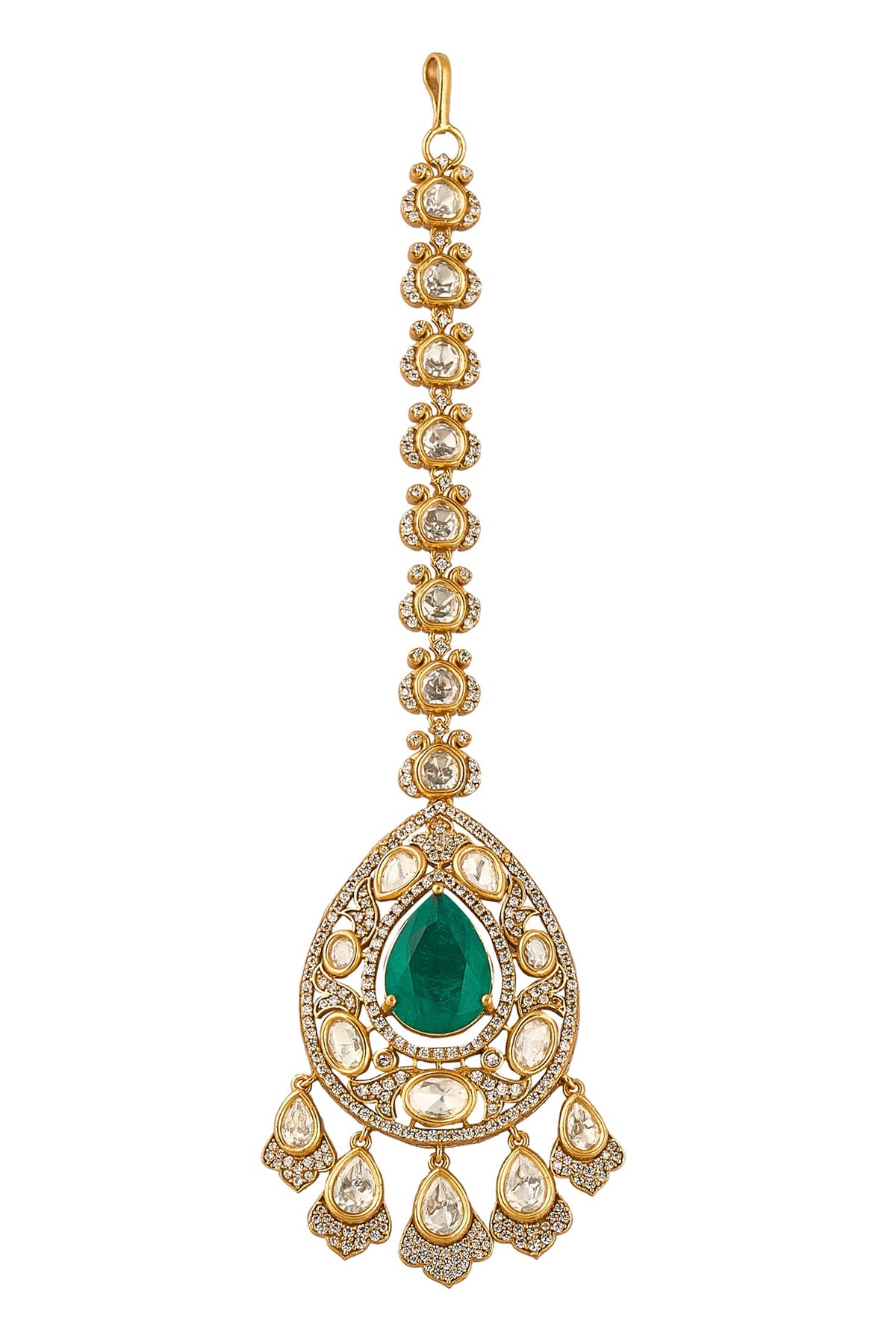 Dark Green Brass Jewellery Set 