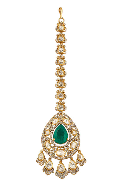 Dark Green Brass Jewellery Set 