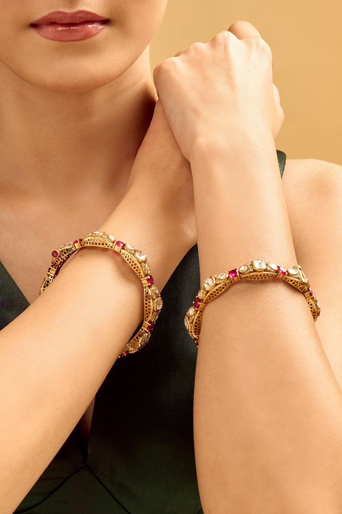 Red & Gold Decorative Bangles 