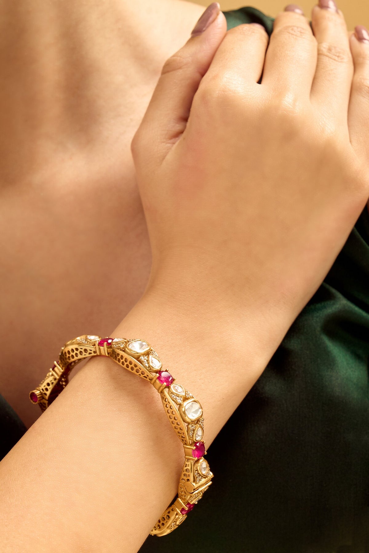 Red & Gold Decorative Bangles 