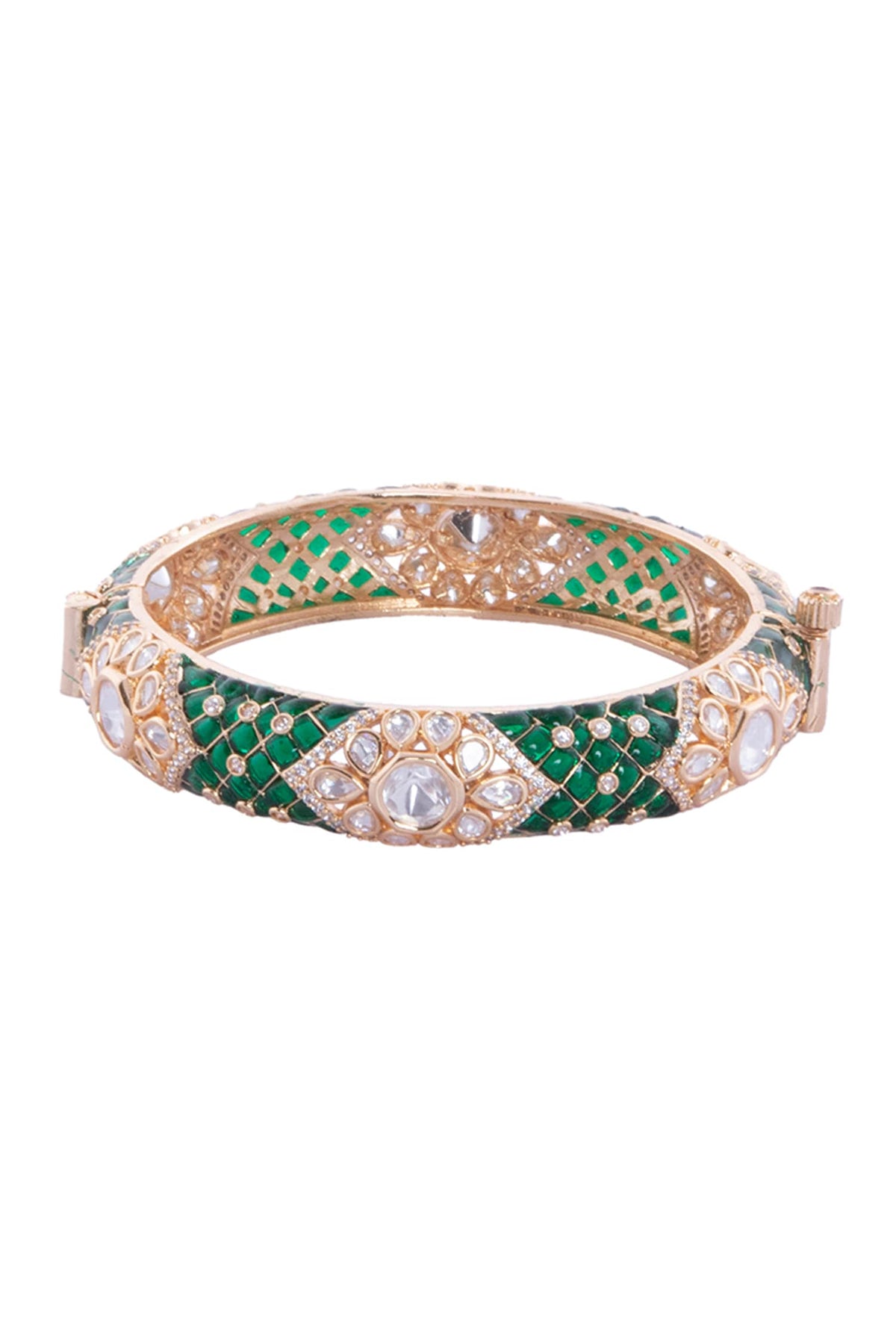 Green & Gold Decorative Bangles 