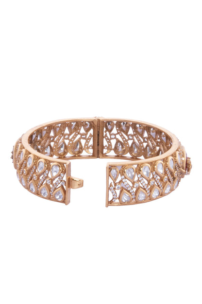 Ruby & Gold Embellished Bangles 
