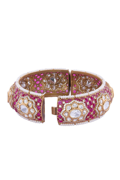 Ruby & Gold Embellished Bangle 