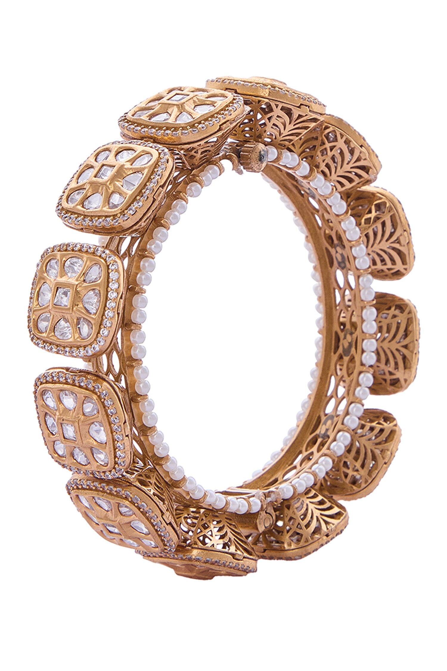 Gold Brass Decorative Bangle 